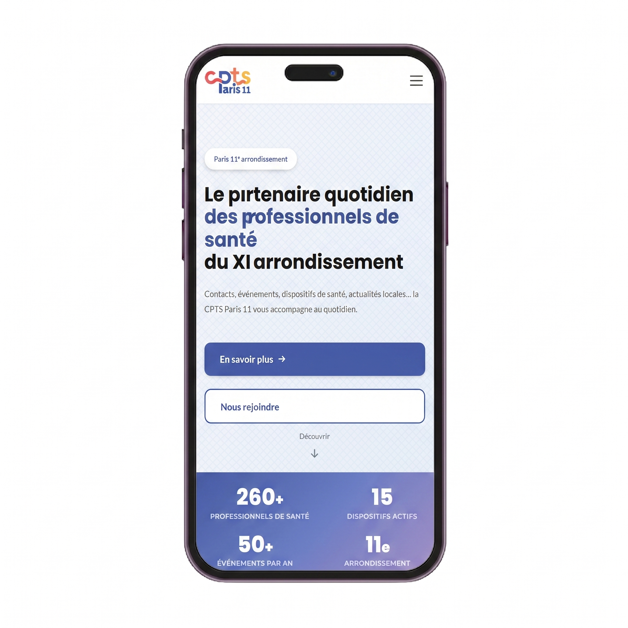CPTS Paris 11 sur iPhone